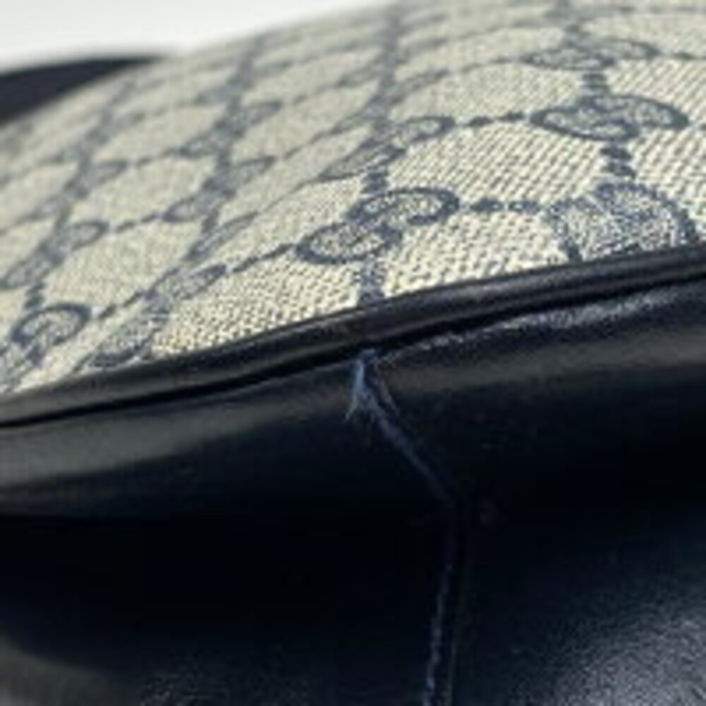 Gucci bag coated GG Navy Blue shoulder canvas - Picture 4 of 5